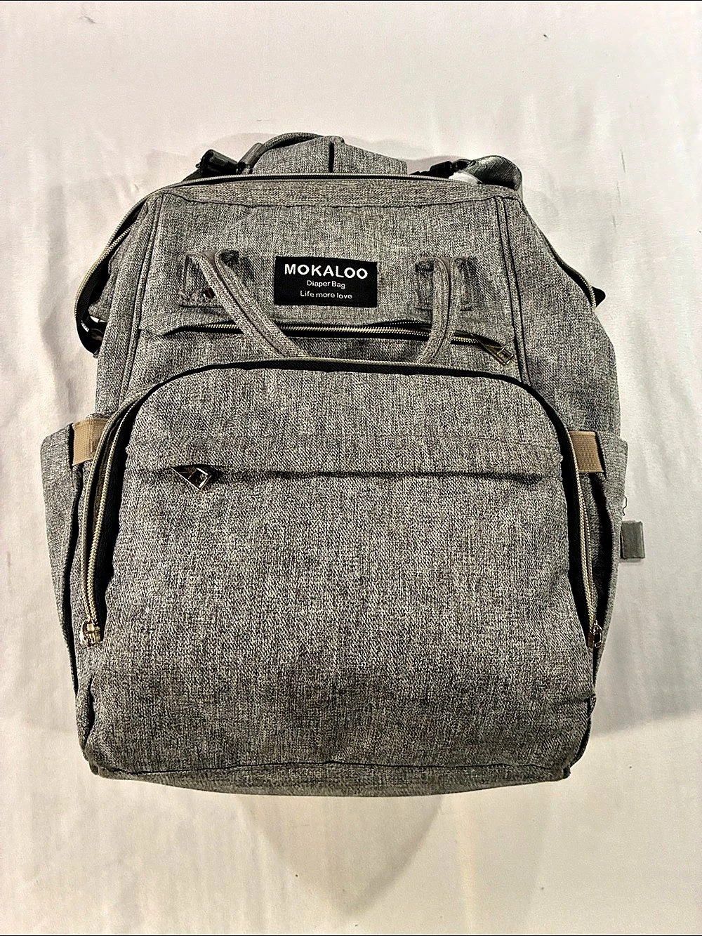 MOKALOO Diaper Backpack Gray